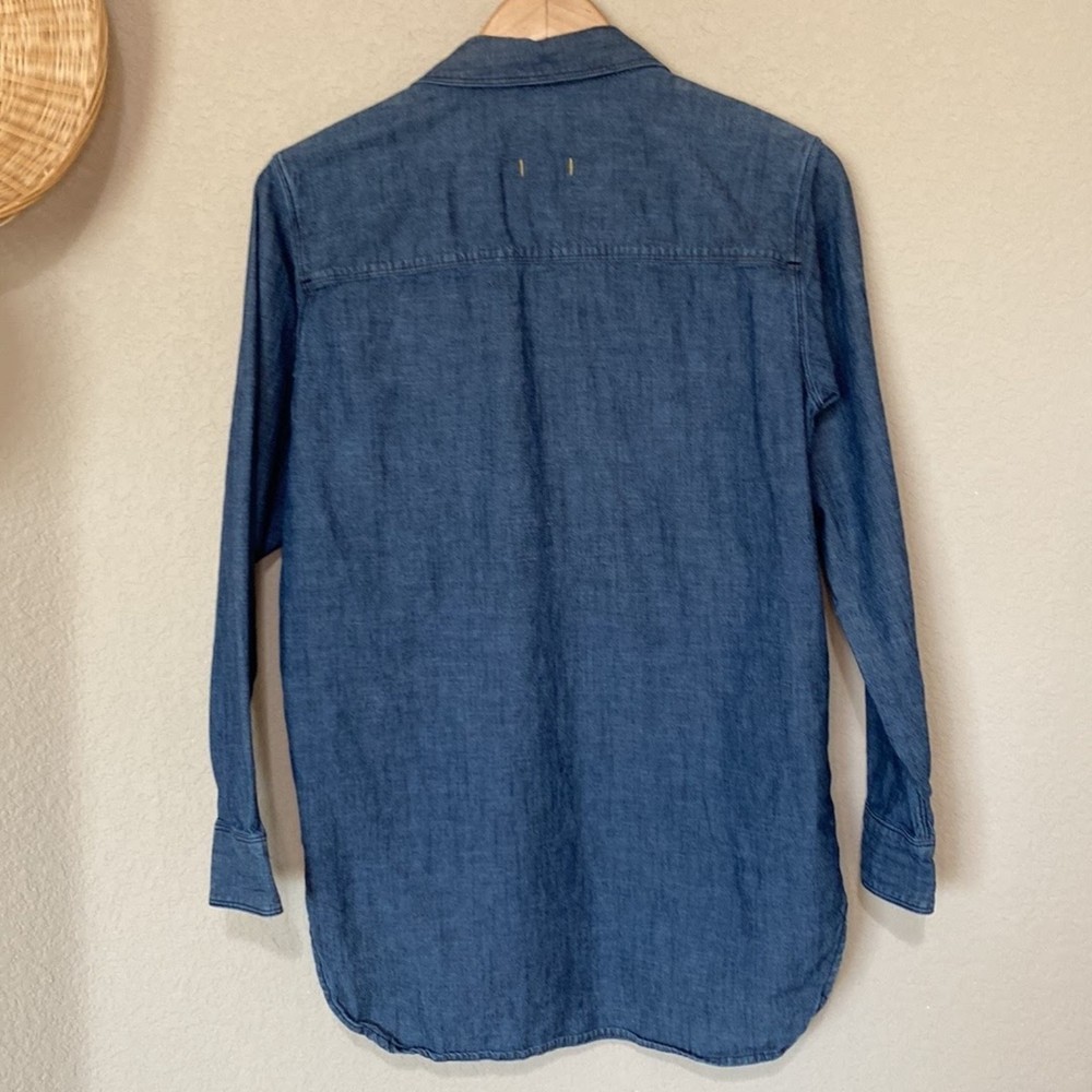 Madewell EUC Long-Sleeve Denim Button Up Shirt S - Picture 2 of 6